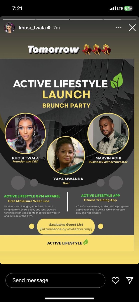 NeptuneBase's tweet photo. Launch party is tomorrow! Who’s ready for this greatness!!

KHOSI TWALA THE CEO
ACTIVE LIFESTYLE BRAND LAUNCH 
#KhosiTwala https://t.co/Svv5GEpx1p