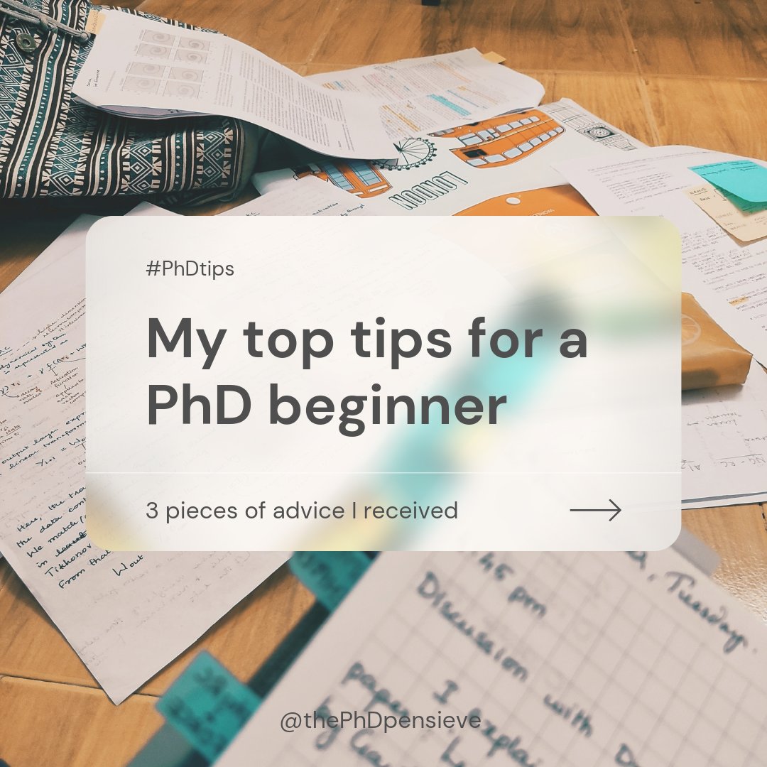 Embarking on the PhD Journey? ✨
Congratulations & here are my top tips for beginners - a 🧵

As a 4th year PhD student, I am sharing the top tips, which I received as a beginner, to help you navigate this rewarding yet demanding experience.
🌻

#PhDBeginnerTips #academicchatter