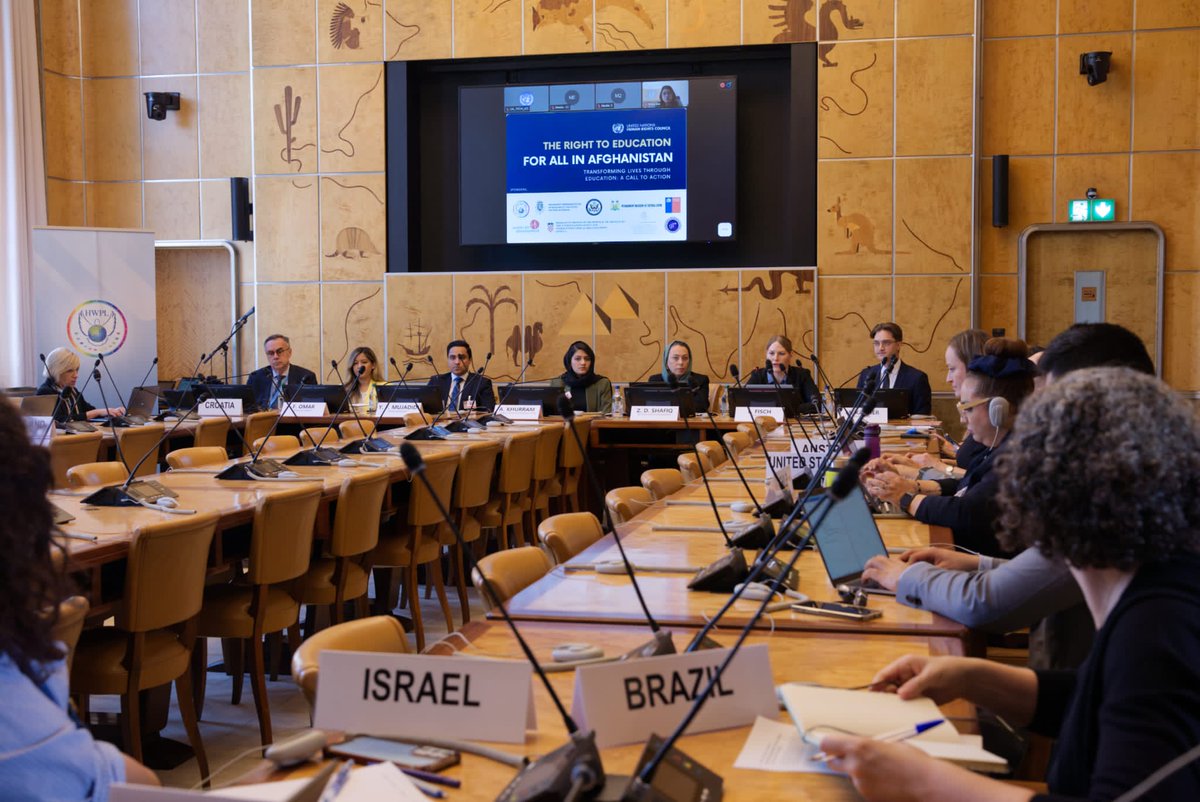 <a href="/UN_HRC/">UN Human Rights Council</a> Intersessional event underscored the crucial need for education in #Afghanistan for girls &amp; the urgency required from global partners. We presented our solution. 

<a href="/hwpl_kr/">HWPL</a> <a href="/UNGeneva/">United Nations Geneva</a> <a href="/oxusacademy/">Oxus Academy</a>