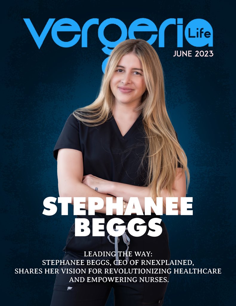 VergeriaLife's tweet image. Introducing our incredible June cover star, Stephanee Beggs! 🌟 As the CEO of RNExplained, she's revolutionizing the healthcare industry with her visionary leadership and unwavering passion. 

Link in bio to get a copy of our June issue!

vergerialifemagazine.com/vl-magazine-ju…

#VLMagazine