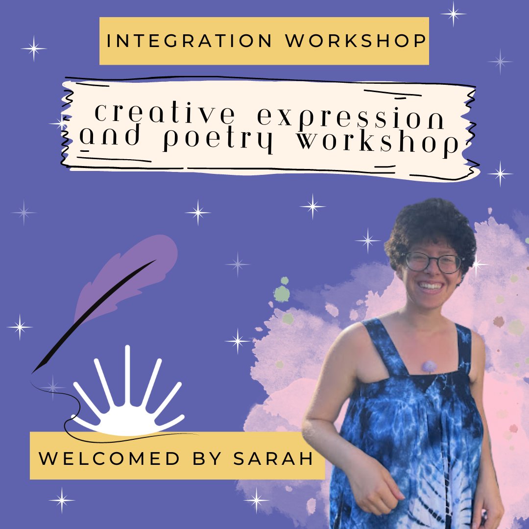 PsiloHealth's tweet photo. Checkout our newest Integration resources at https://t.co/n7dpGgKBtk. Sarah is a PsiloHealth Integration Poet and will help with future live workshops and personal story shares. Learn more about these offerings on our Integration webpage! https://t.co/txDzRwBvBL