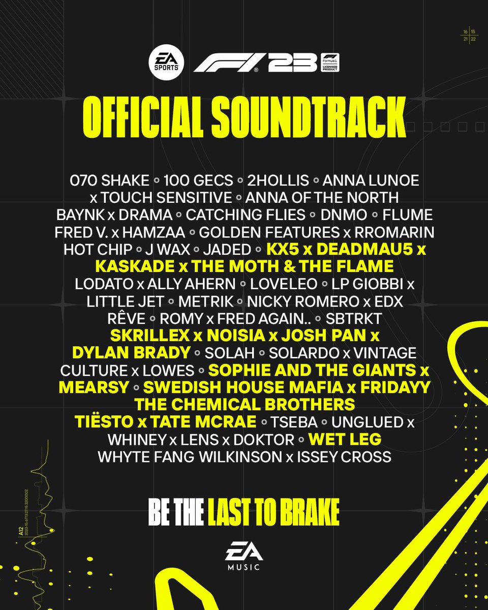 🏁The F1 23 Soundtrack is available to stream now on <a href="/Spotify/">Spotify</a>! Stoked to have been part of the soundtrack with <a href="/EASPORTSF1/">EA SPORTS F1</a>, <a href="/EA/">Electronic Arts</a>, and these dope artists.

🎧: found.ee/F123OfficialSo…

#F123Soundtrack #ElectronicArtsMusic #F123 #EAMusic