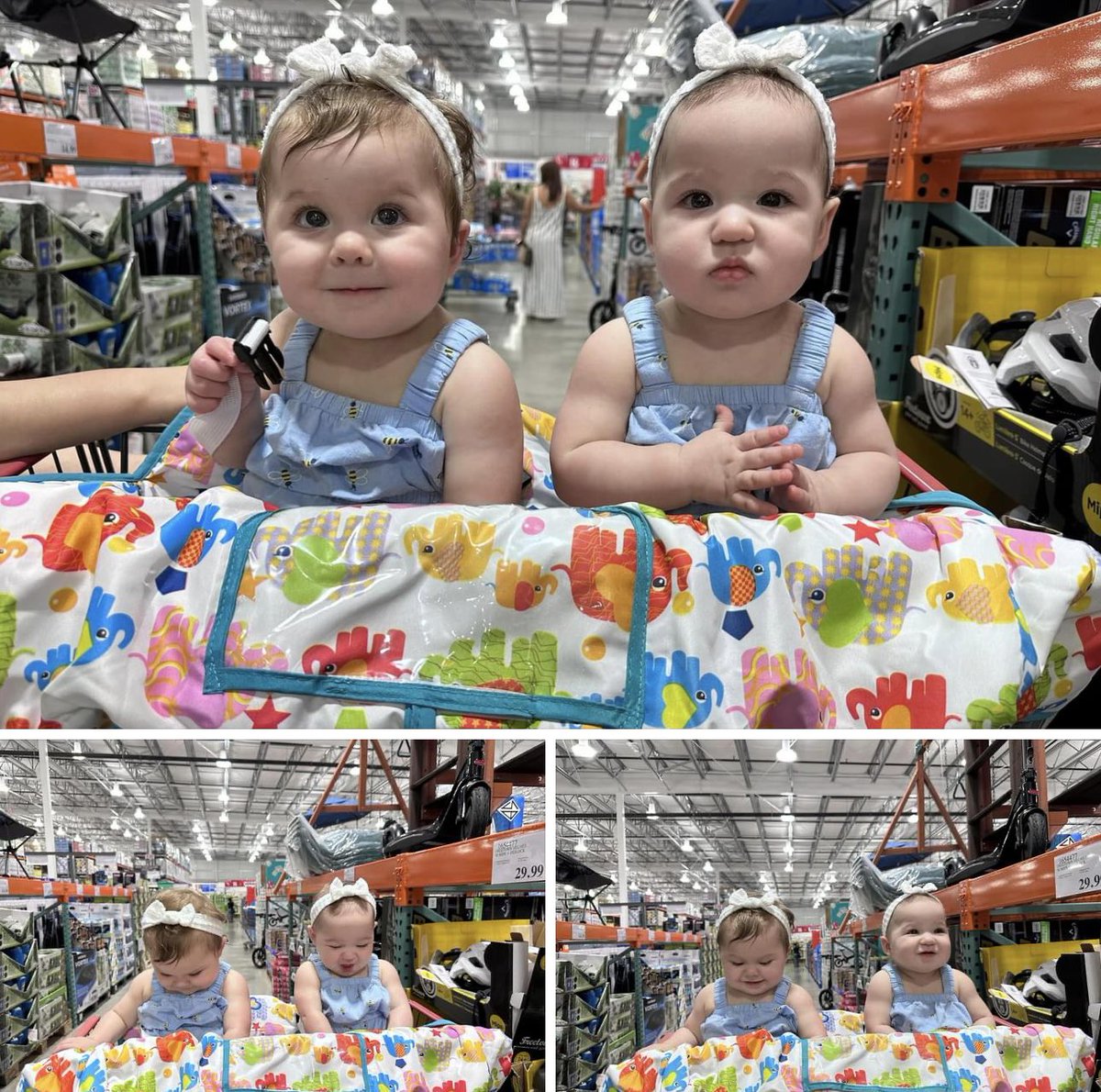 amandareardon_'s tweet photo. C is for Cart. Vivian & Viola had their first cart ride at Costco! We decided to ditch the stroller and give these girlies a new experience. We ended our outing with a slice of pizza to share with mama. 🛒🍕
#ABCsOfSummer https://t.co/DSsqCwnEa8