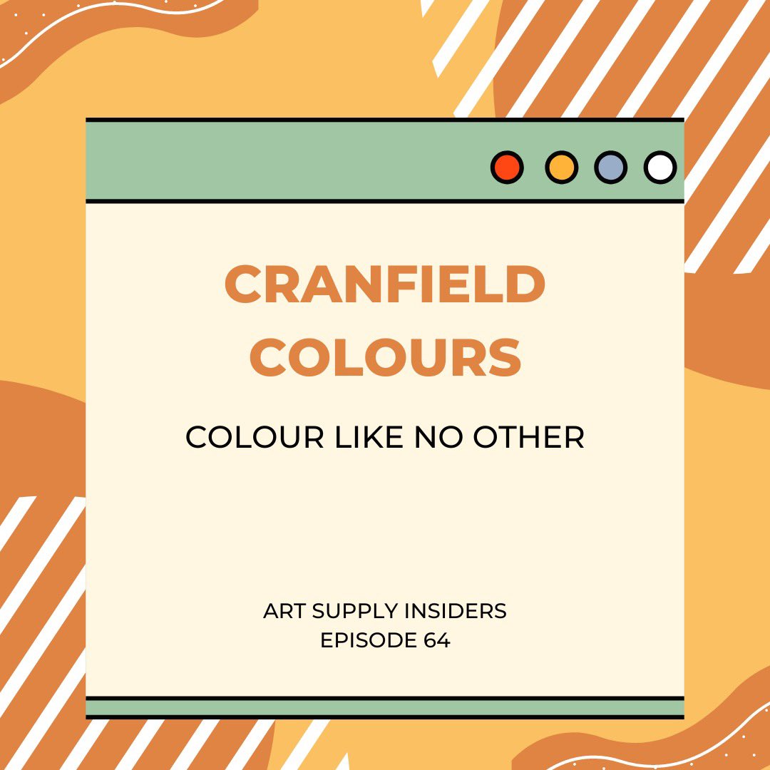ArtInsiders's tweet photo. Listen to a snippet from episode 64 with Cranfield Colours! 🎨✨

#artsupplyinsiders #cranfieldcolours https://t.co/CcWhSJIBb8