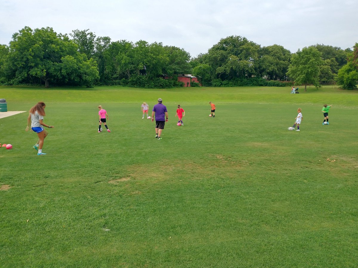 GFTskills's tweet photo. Coach Jeff teaching the younger group to love the ball ❤️⚽

In addition, one of our college trainees [Laila] came out to give back to the new generation. 

These kids are lucky to have good teachers &amp; we're lucky to have amazing students! 

#gftskills #soccercamp #alwaysworkhard https://t.co/2KK30ciEMw