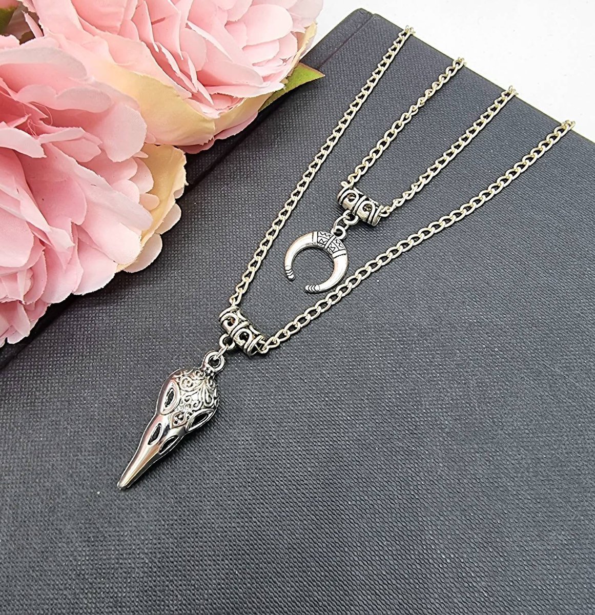 Khonsu Necklace back in stock xXx 
#craftyjujudesigns #craftyjuju #khonsu #jewellery #doublenecklace #layerednecklace #khonsunecklace #khonsujewellery 
#charmnecklace #bestseller #etsygiftshop #etsyukseller #etsyseller #etsyuk #etsy #etsyjewellery #backinstock