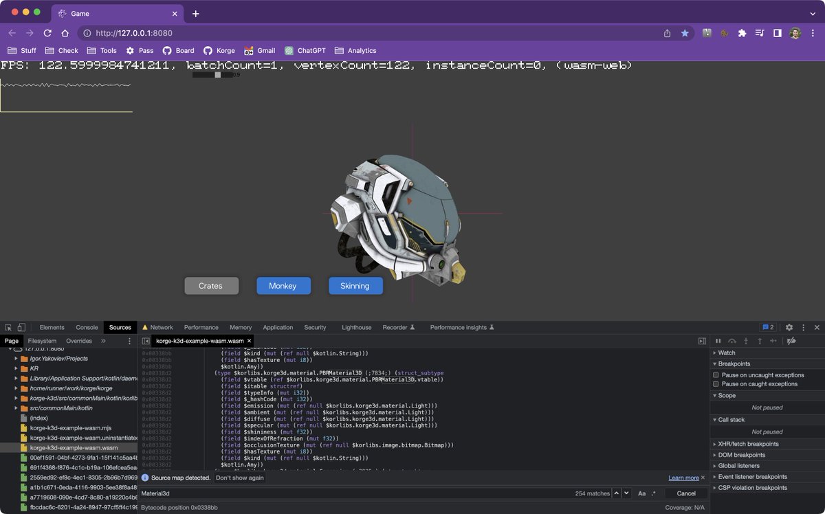 Will KorGE 3D work with the new #wasm target? Take it for granted! :)