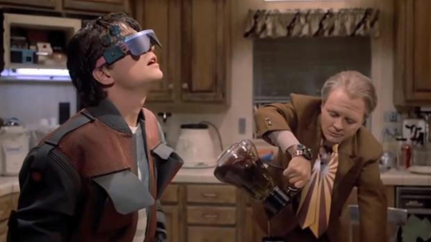 yeequon's tweet photo. Am I the only one getting Back to the Future 2 vives watching this Apple Vision Pro demo? @apple #WWDC2023 https://t.co/xyGxG7JCod