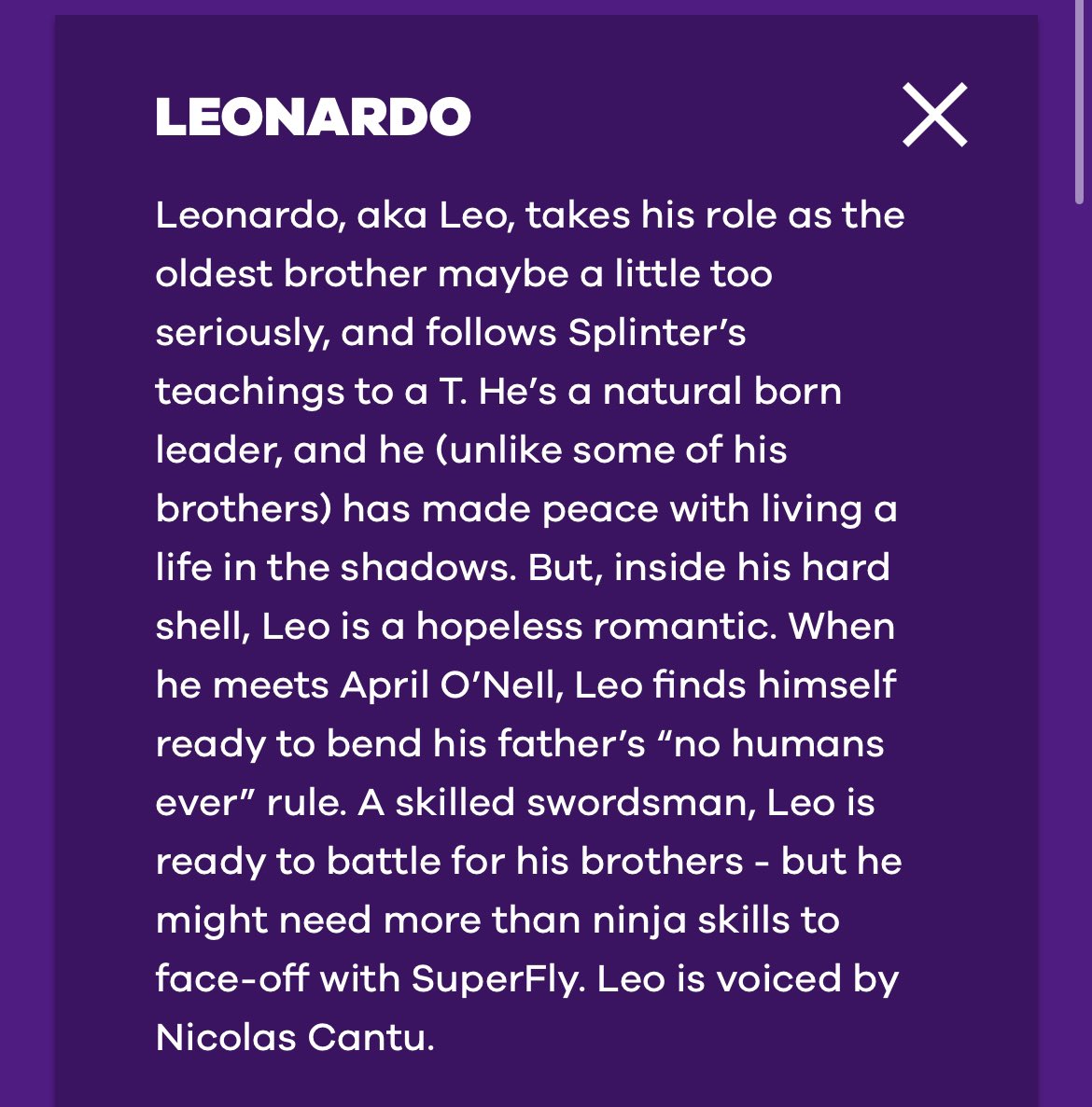 booyakabungala's tweet photo. NEW CHARACTER BIOS OF THE TURTLES IN TMNT: MUTANT MAYHEM https://t.co/96ca7aS972