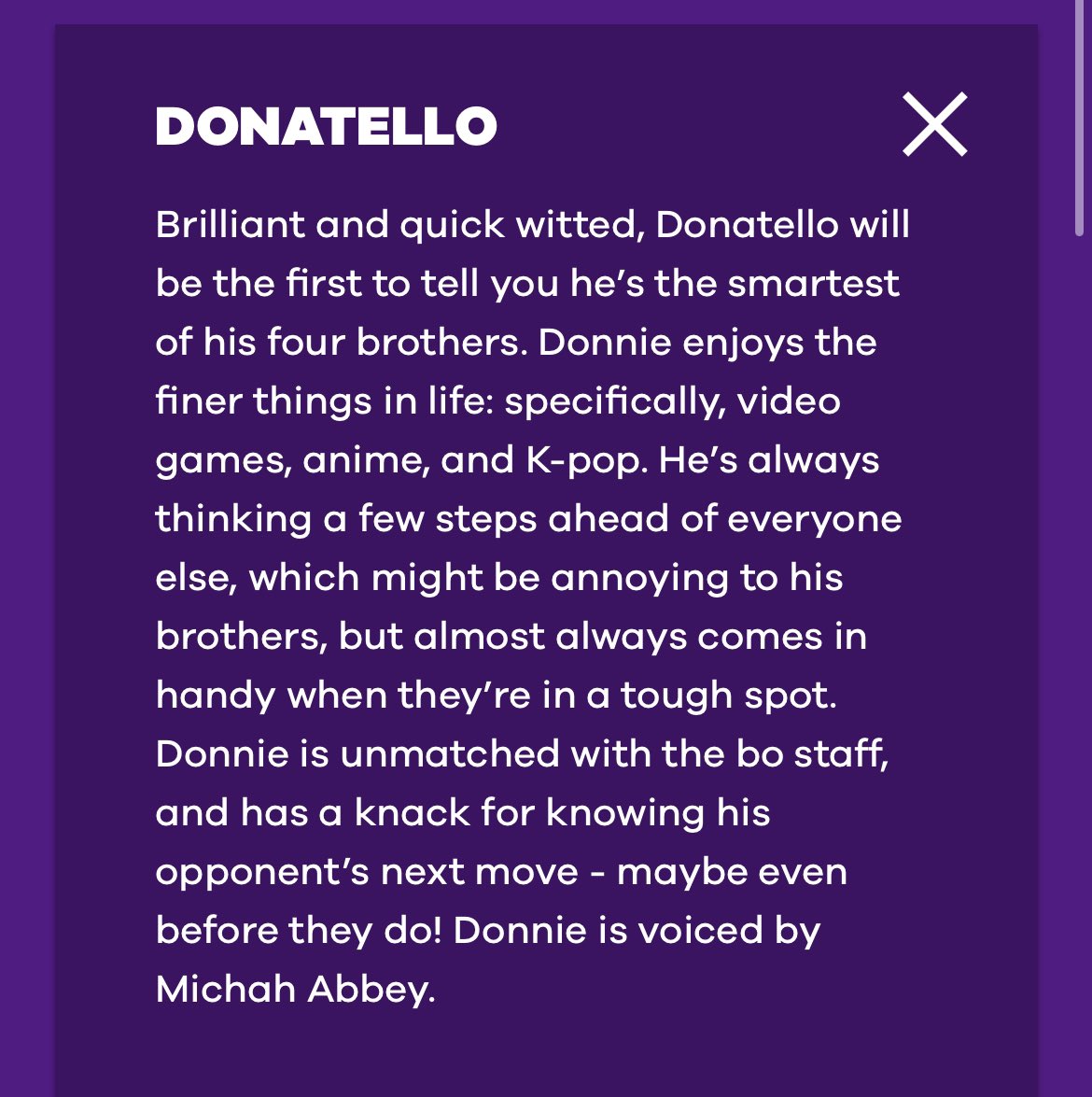 booyakabungala's tweet photo. NEW CHARACTER BIOS OF THE TURTLES IN TMNT: MUTANT MAYHEM https://t.co/96ca7aS972