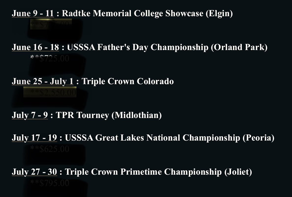 2023 summer schedule! <a href="/TrollsSoftball/">Trinity Christian Softball</a> <a href="/CoachD_TUSB/">Don Danklefsen</a> <a href="/SAUBeesSoftball/">St. Ambrose University Fighting Bees Softball</a> <a href="/CarthageSball/">Carthage College Softball</a> <a href="/LewisSoftball/">Lewis Softball</a> <a href="/TritonSoftball_/">Triton College Softball</a> <a href="/eurekacollegesb/">Eureka College Softball</a> <a href="/NPUSoftball/">NPU Softball</a> <a href="/SimmonsSoftball/">Simmons Softball</a> <a href="/coachkate_sc/">Kate Bowen</a> <a href="/DePaulSB/">DePaul Softball</a> @Tampa_Softball <a href="/BerrySoftball/">Berry Softball</a> <a href="/SamfordSB/">Samford Softball</a>