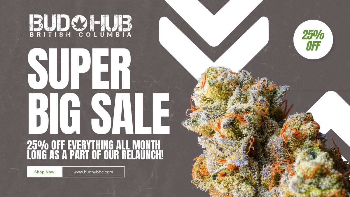 BudHubBC's tweet photo. REVAMP AND RELAUNCH ✌🏻🍃 SALES all month long!! 25% off of EVERYTHING. 🚨‼️ Check it out! https://t.co/0T4n2MVb8u #mmemberville #RELAUNCH  #REVAMP #bcbud #CannabisCommunity #cannabisindustry #cannabisculture #420community #420Life https://t.co/5XDZ9NJzEA