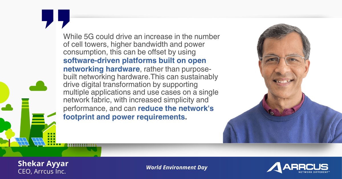 arrcusinc's tweet photo. 🌍🌱 This quote by @shekar_ayyar  @arrcusinc CEO, is a reminder that #TechForGood is achievable if we remain committed to #sustainability and eco-friendly solutions. Let's continue to work together to build a brighter, cleaner tomorrow.

#EnvironmentDay #Arrcus #NetworkDifferent https://t.co/nRBW1V2HvL