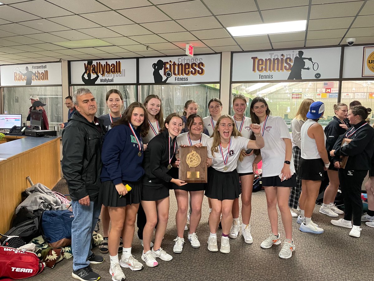 GreelyRangers's tweet photo. Class B South CHAMPIONs. Girls tennis well Done. State Final Wednesday go Rangers! https://t.co/tq8erGD6uo