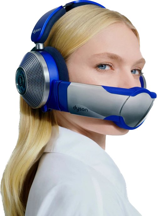 HoffmannCole's tweet photo. @hashbrowndrew I can’t wait to pair the vision pros with the Dyson headphones/air filter. 

What do you mean you need to say my face??? I’m gaming in the metaverse! https://t.co/dO1xvfb1rF
