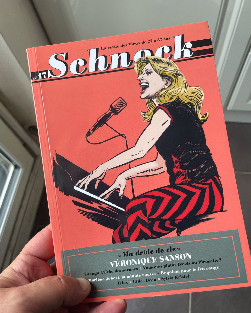 Merci @AureliePIDOUX grâce à qui je peux recevoir ce numéro de #Schnock avec Véro en couv. Merci @SchnockRevue et sa bande !!!! 
.
.
#revue #revueschnock #schnocklarevue #veroniquesanson