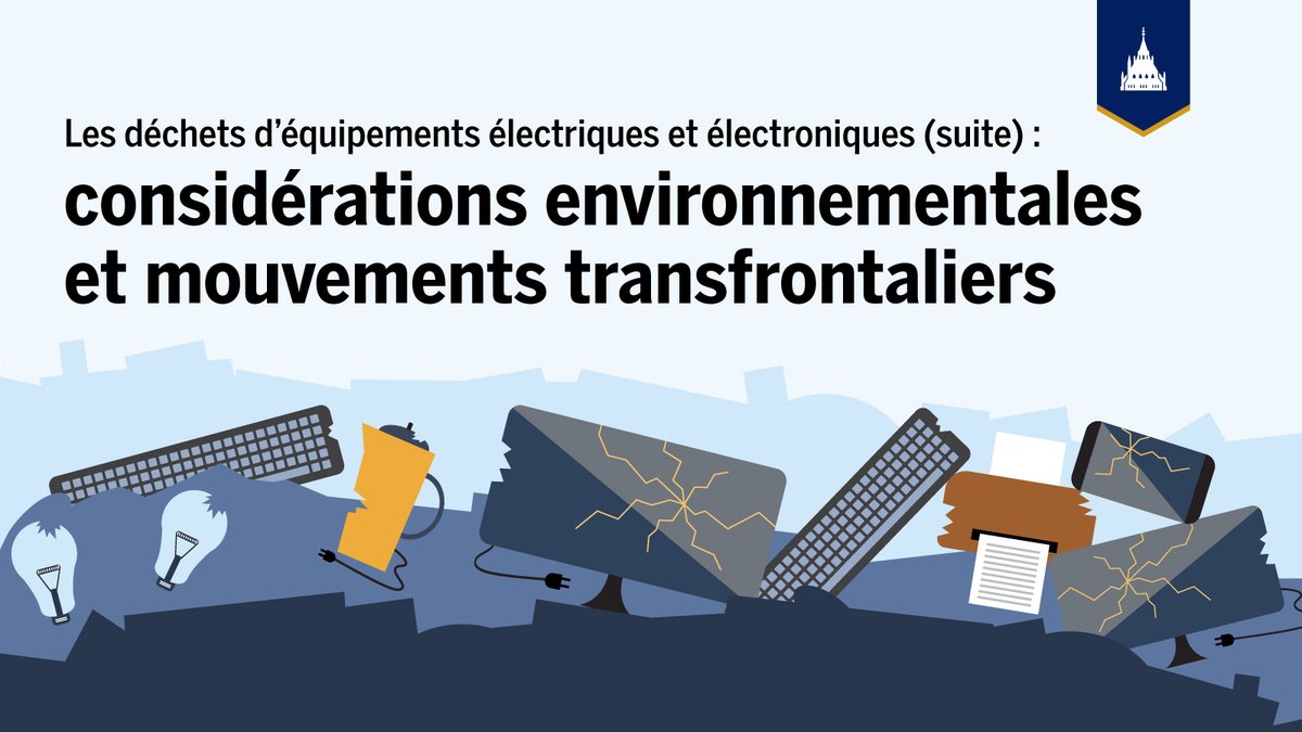 BiblioParlCA's tweet photo. Quels sont les considérations environnementales et les mouvements transfrontaliers associés aux déchets électriques et électroniques? Lisez notre #NoteDeLaColline pour en savoir plus https://t.co/ALbCNwK2fb #JournéeMondialeDelEnvironnement #SemaineEnviro https://t.co/foXqPUr1E4