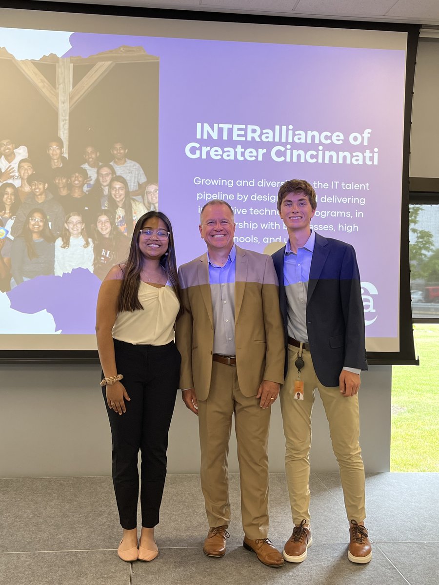 HamiltonCoESC's tweet photo. Two HS students involved with INTERalliance spoke about their partnership with P&amp;G. Companies like P&amp;G seek a skills-mindset-focused workforce. Both students have had the opportunity to work in IT jobs during high school and plan to further in college #MWLS23 #studentvoice https://t.co/7z3RRGKNhv
