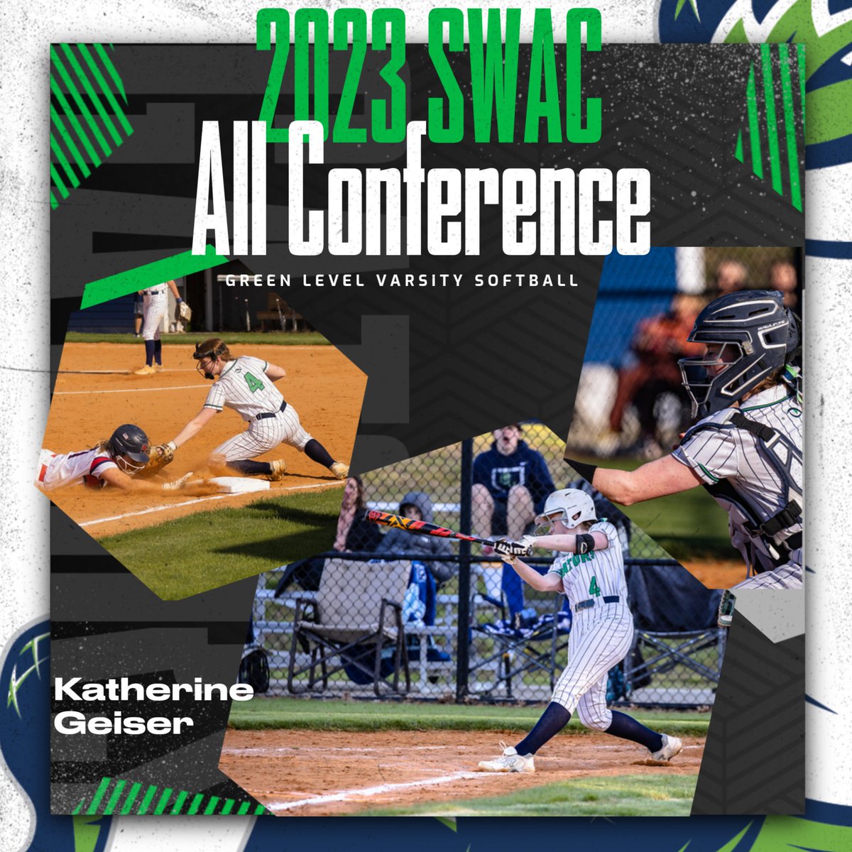 What a season for #4 Katherine Geiser. Congratulations Kat on being named part of the swac all conference team!