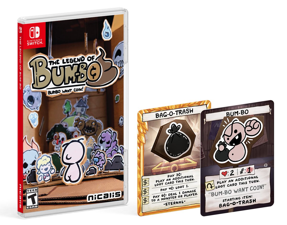 JUST ADDED: Get TWO #FourSouls promo cards when you preorder a physical copy of The Legend of Bum-bo! store.nicalis.com/products/bumbo