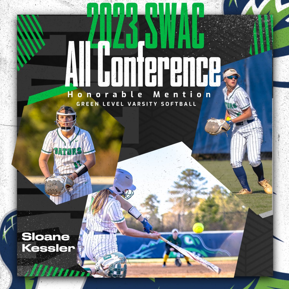 What a season for #11 Sloane Kessler. Proud to say she made the swac all conference team honorable mention!
