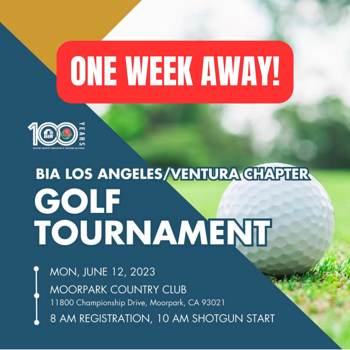 See you in ONE WEEK for our 2023 BIA LAV Golf Tournament! ⛳️🏌️‍♀️🏌🏾 Hurry! This is your LAST CHANCE to register and sponsor! Register today: rb.gy/owjj5. #bialav #golf #golftournament #networking