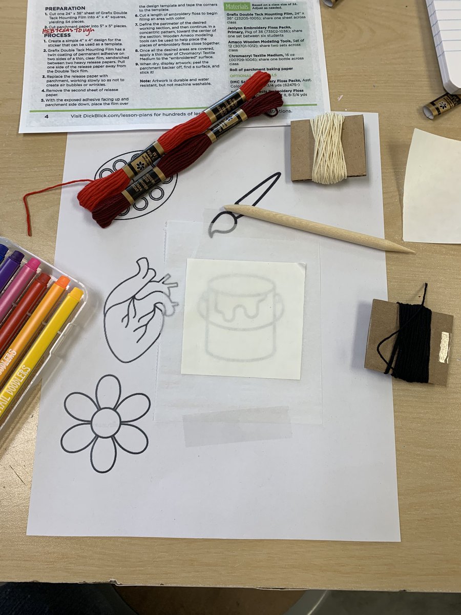 Starting my no sew patch😀⁦<a href="/VisualArtHumble/">Humble ISD Visual Arts</a>⁩ ⁦<a href="/HumbleISD_Arts/">Humble ISD Fine Arts</a>⁩ ⁦<a href="/dawgartschs/">DAWGARTSCHS</a>⁩ #HumbleISDartists