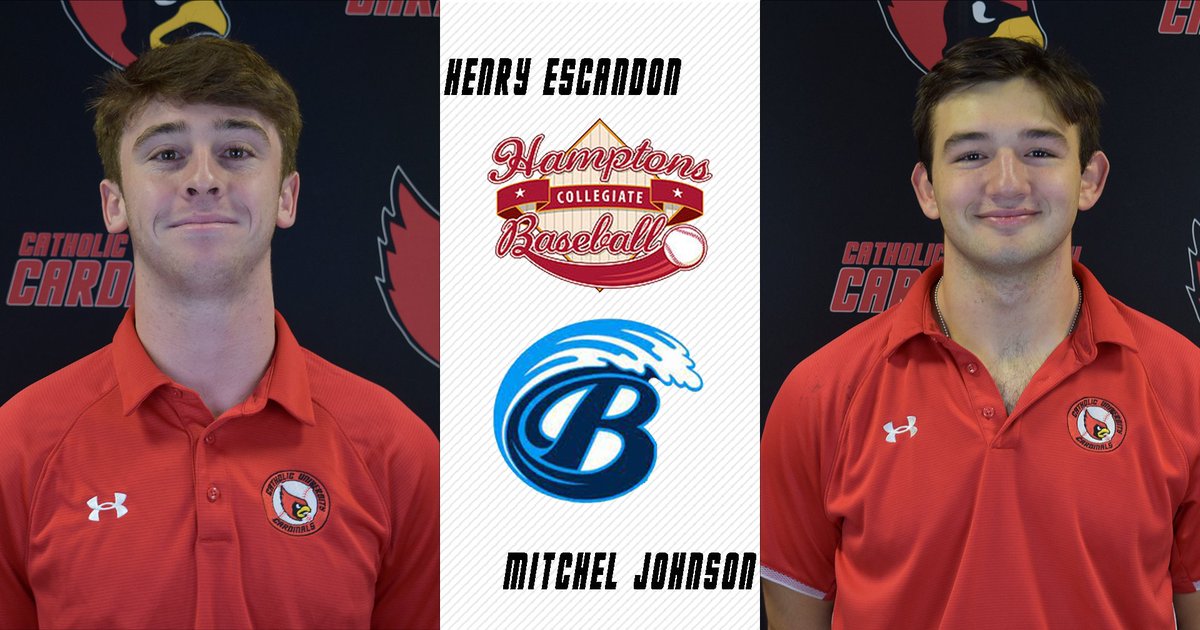 Rounding out a group of eight, Mitchel Johnson and Henry Escandon are set to compete for the Southampton Breakers in the <a href="/HamptonsLeague/">Hamptons Collegiate Baseball League</a>, starting on June 16th!

📖shorturl.at/hilIL

#ThisIsCatholicU #d3baseball