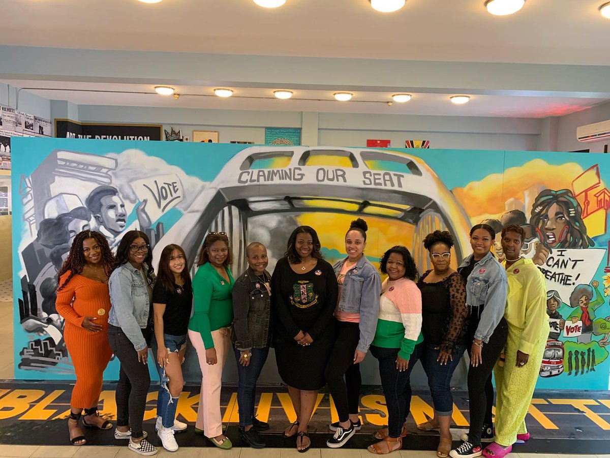 We had an amazing time hosting the Rho Gamma Omega Chapter of <a href="/akasorority1908/">Alpha Kappa Alpha</a> proudly serving the Oranges and Maplewood in Essex County. 
#AKA #AlphaKappaAlpha #VotingPowerExperience #Museum #NJArts #VotingRights #GOTV #NJPrimaries
