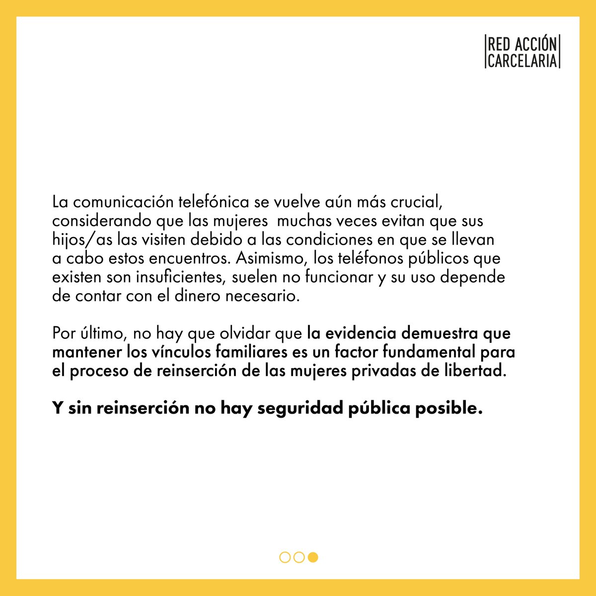 redaccioncarcel's tweet photo. 🟡 Tal como hemos dicho en reiteradas ocasiones, es urgente considerar la perspectiva de género y la realidad de las mujeres privadas de libertad al momento de elaborar nuevas políticas penitenciarias. https://t.co/G6XsE8TUCo