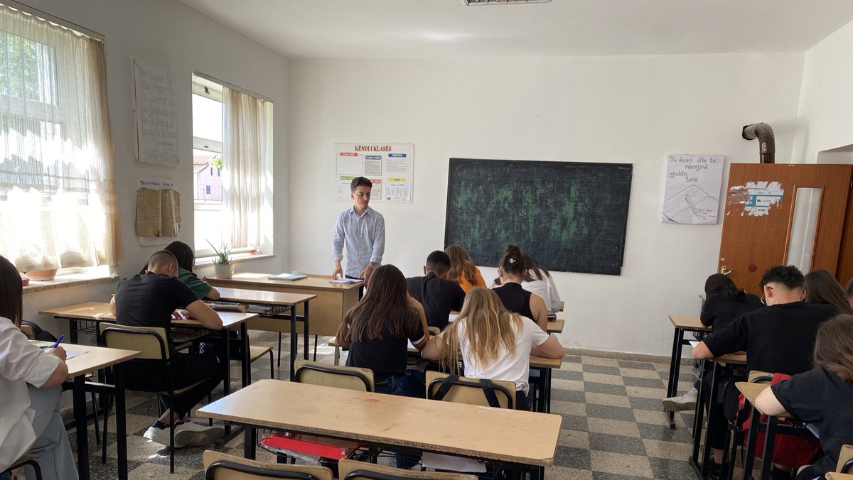 veliera_i's tweet photo. The National Survey on Political Education goes on📚🗳️
Today we visited Shkodra and Bushat📍 https://t.co/vMuexUpZNw