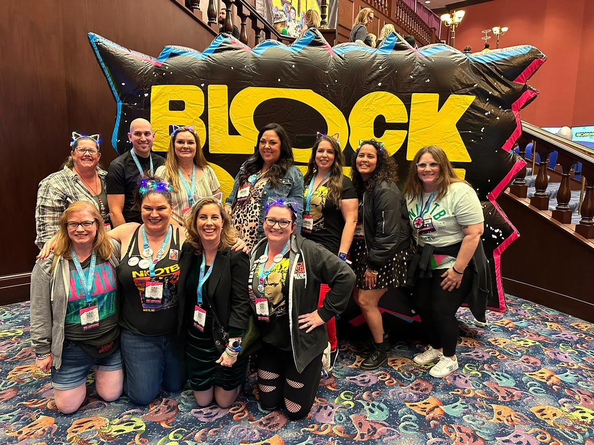 Look at this colorful bunch! (Part of) NKOTBLOCKACTION representing at Blockcon.