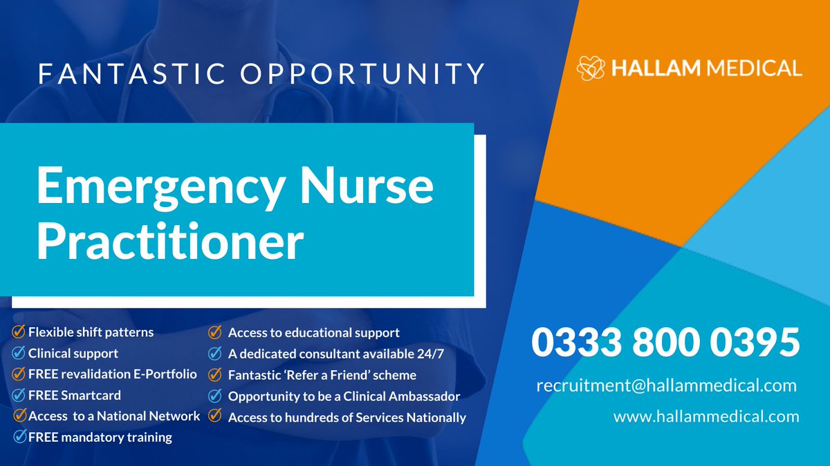 We would love to speak with ENPs to support an Urgent Treatment Centre in Portsmouth. Please call Julia 0333 800 0395 or visit: ow.ly/hL8p50OBEX4  #advancedpractice #urgentcare #portsmouth #healthcarejobs #healthcarerecruitment #hallammedical