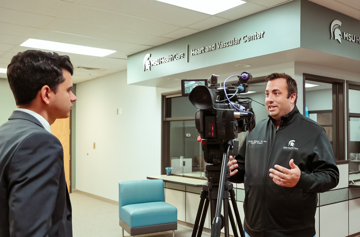 Tune into <a href="/WLNS/">WLNS</a>' 6pm broadcast to catch med director &amp; vascular surgeon, Jordan Knepper, MD, MSc, and our clinic manager, Jorgie Stoneham, MSN, RN, as they chat about the new <a href="/msuhealthcare/">MSU Health Care</a>   Heart and Vascular Center with WLNS' Nate Salazar.
<a href="/michiganstateu/">MSU</a> <a href="/MSUnews/">MSU News</a> <a href="/msumd/">MSU College of Human Medicine</a>