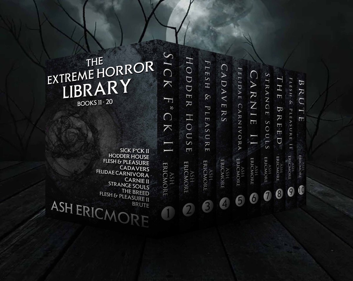 Monster boxset coming 1 July.

Every story a gross-out extreme, splatterpunk masterpiece.    

mybook.to/Extreme_Horror… 

10 delicious novellas in one tome - perfect for summer reads and KU!