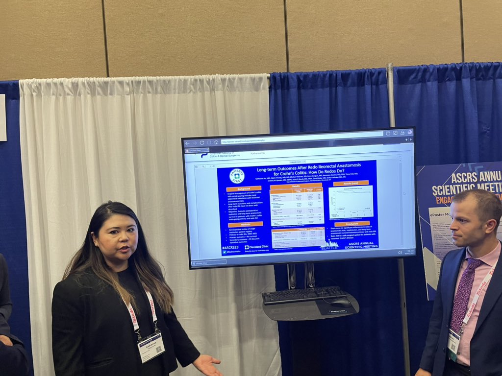 Niamh (@nnifhoghlu) on Twitter photo <a href="/CleClinicMD/">Cleveland Clinic MD</a> #fellow and incoming <a href="/ClevelandClinic/">Cleveland Clinic</a> clinical associate <a href="/katherinehu/">Katherine Hu</a> 🤩 presenting on redo IRA in #Crohn’s at #ASCRS23 <a href="/ASCRS_1/">ASCRS_1</a>
<a href="/HolubarStefan/">Stefan Holubar MD MS</a> <a href="/DavidLiskaMD/">David Liska</a> <a href="/annaspivs/">Anna Spivak</a> <a href="/arikanters/">Arielle Kanters</a> <a href="/ScottRSteeleMD/">Scott R. Steele</a> <a href="/EmreGorgunMD/">Emre Gorgun</a> <a href="/DrMikeValente/">Michael A. Valente</a> <a href="/DrTruMD/">Adam Truong, MD</a> <a href="/drtracyhull/">Tracy Hull</a> <a href="/CleClinicMD/">Cleveland Clinic MD</a> #fellow and incoming <a href="/ClevelandClinic/">Cleveland Clinic</a> clinical associate <a href="/katherinehu/">Katherine Hu</a> 🤩 presenting on redo IRA in #Crohn’s at #ASCRS23 <a href="/ASCRS_1/">ASCRS_1</a>
<a href="/HolubarStefan/">Stefan Holubar MD MS</a> <a href="/DavidLiskaMD/">David Liska</a> <a href="/annaspivs/">Anna Spivak</a> <a href="/arikanters/">Arielle Kanters</a> <a href="/ScottRSteeleMD/">Scott R. Steele</a> <a href="/EmreGorgunMD/">Emre Gorgun</a> <a href="/DrMikeValente/">Michael A. Valente</a> <a href="/DrTruMD/">Adam Truong, MD</a> <a href="/drtracyhull/">Tracy Hull</a>