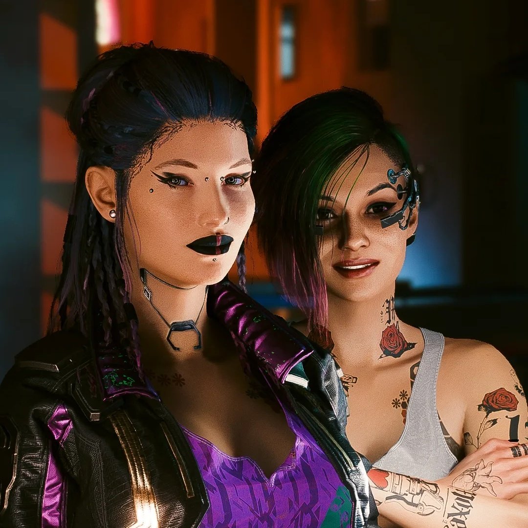 Beautiful young girls and beautifuls Woman's the dubel siblings from NIGHT CITY Valérie Alverez Bakker and Judy Alverez. A amazing collab with @Itsyaboyluqq . Thank you so much 🙏🏻😇❤️❤️
#CYBERPUNK2077 #Cyberpunk2077PhotoMode #cyberpunk2077collab #VGPNetwork