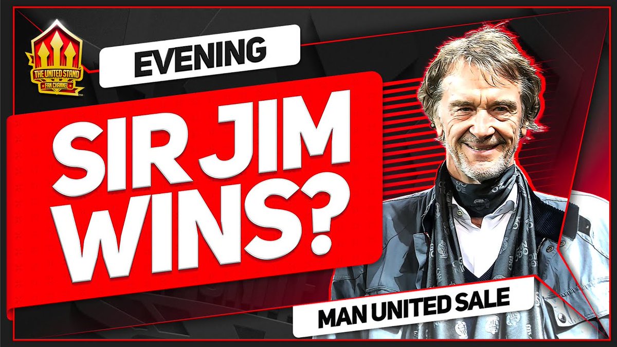 UnitedStandMUFC's tweet photo. Sir Jim thinks he's won? Goretzka and Hojlund Latest! We're LIVE https://t.co/QxIK4blW6r 

#mufc https://t.co/rjLcVqCHEY
