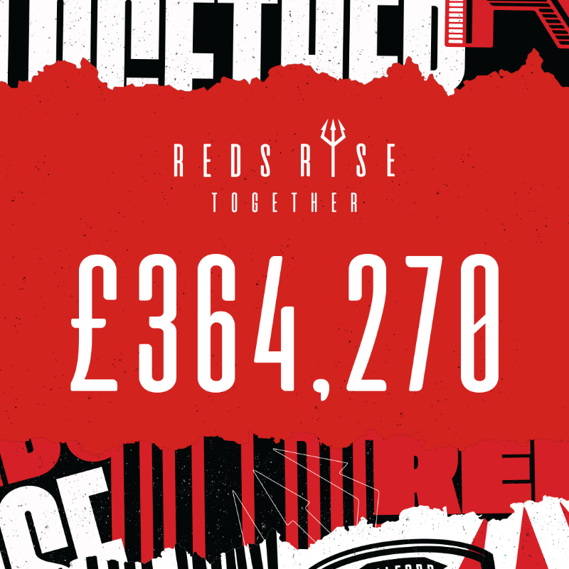 SalfordDevils's tweet photo. 𝗧𝗵𝗲 𝙘𝙖𝙢𝙥𝙖𝙞𝙜𝙣 𝙝𝙖𝙨 𝙣𝙤𝙬 𝙘𝙡𝙤𝙨𝙚𝙙... 👹

A phenomenal £364,270 has been raised.

Thank you to all of our new owners for making history with 𝙮𝙤𝙪𝙧 club. 

#RedsRiseTogether https://t.co/b4JyF8NDFF