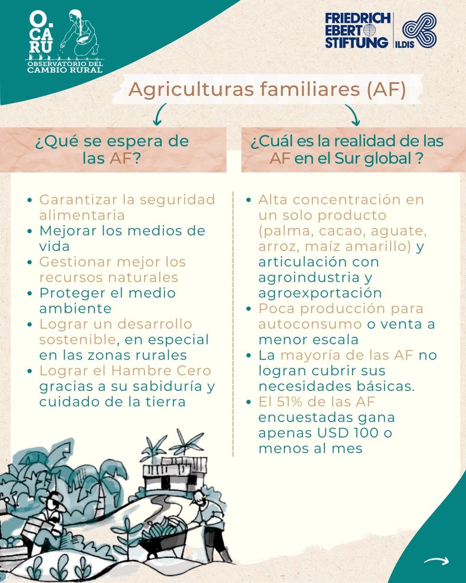 OCARUEc's tweet photo. 🌍🌾El mundo está debatiendo qué hacer frente a la catástrofe alimentaria.
⚡En medio de esta crisis, surge una pregunta: ¿qué rol juegan las agriculturas familiares?🌱
🔎Te invitamos a descargar "Repensando las agriculturas familiares en el Sur Global.
👉https://t.co/P4bZMskFVg https://t.co/3xwpajDumP