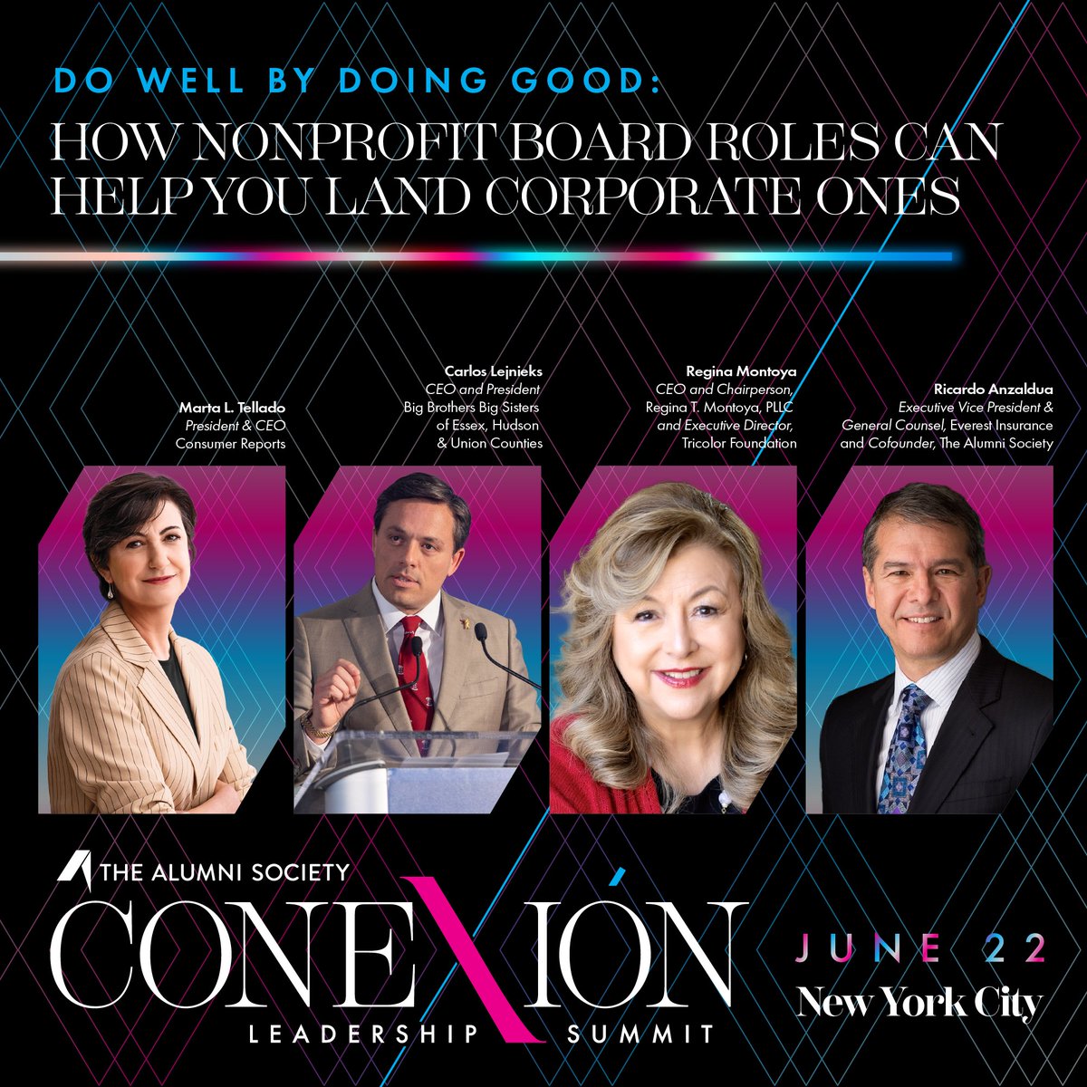 📢  Explore how nonprofit board roles can lead Latinos to corporate boardrooms in our 'Do Well By Doing Good' session at The Alumni Society's 2023. Get your digital pass now! hubs.la/Q01SmbSY0

#TheAlumniSociety #LeadershipSummit #ProfessionalGrowth #CorporateBoards