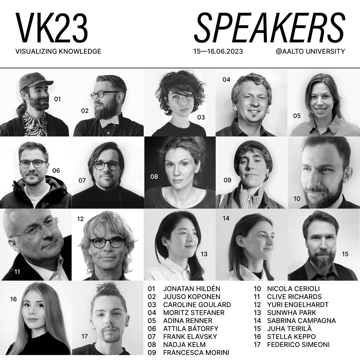 It’s almost time for the #VK23 conference! Check out our exciting line up and join us @AaltoUniversity and via our #livestream 16 June. Get ready for a day of great insights from our brilliant speakers. Don't miss out! https://t.co/GHMAeQZx1N

#dataviz #conference #helsinki https://t.co/YfzMmkhyTZ