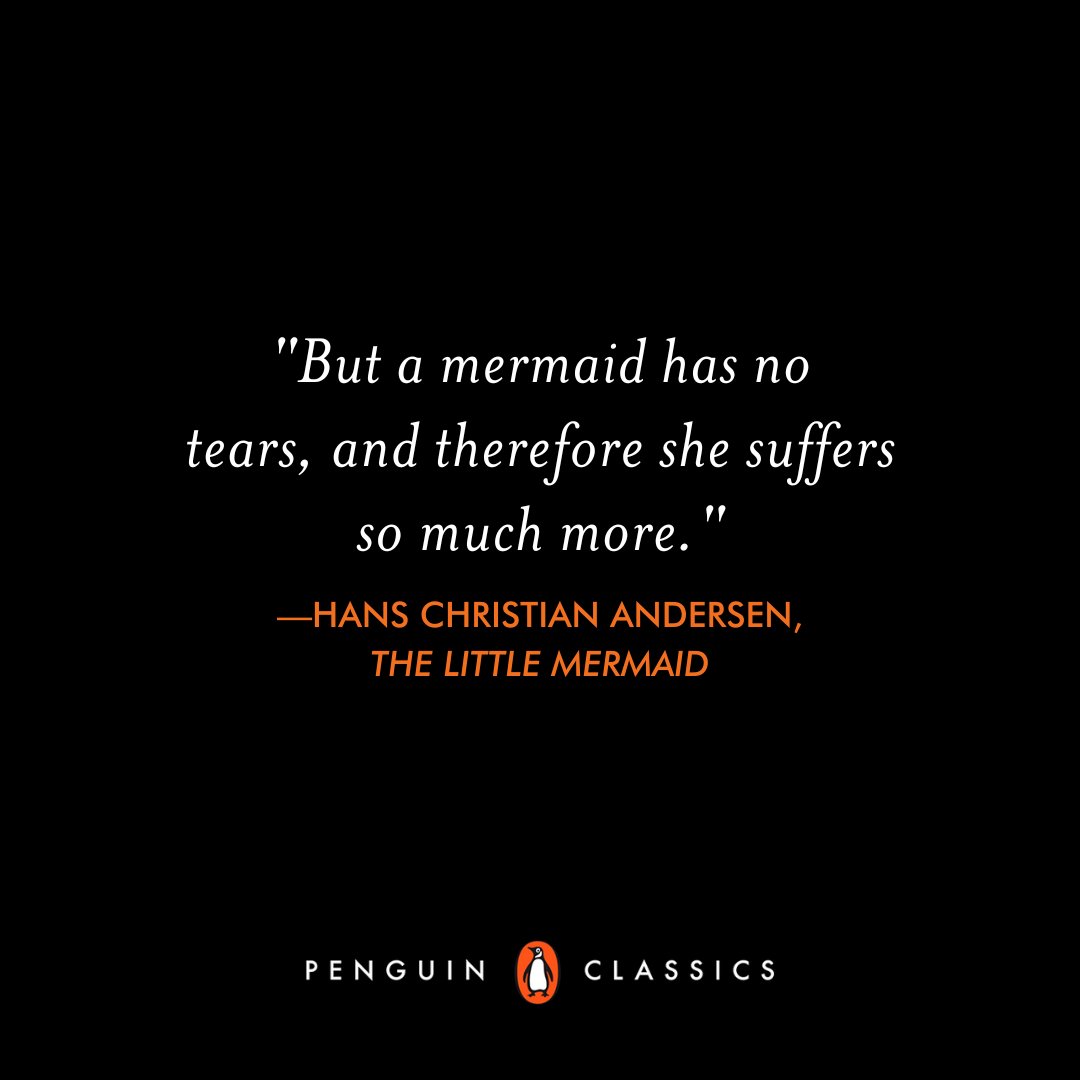 "But a mermaid has no tears, and therefore she suffers so much more." —Hans Christian Andersen, The Little Mermaid 🧜‍♀️✨

bit.ly/3IZnulb
