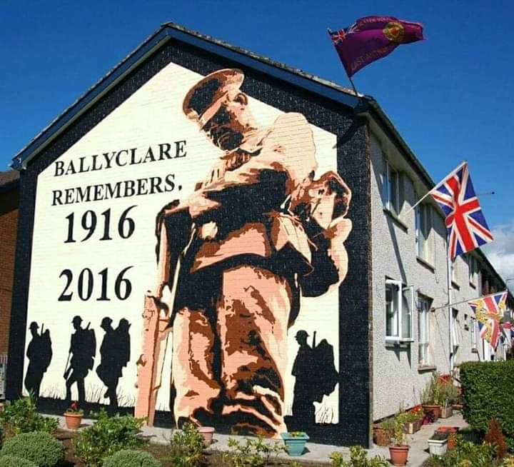 Somme memorial gable wall mural in Ballyclare Co.Antrim 🇬🇧