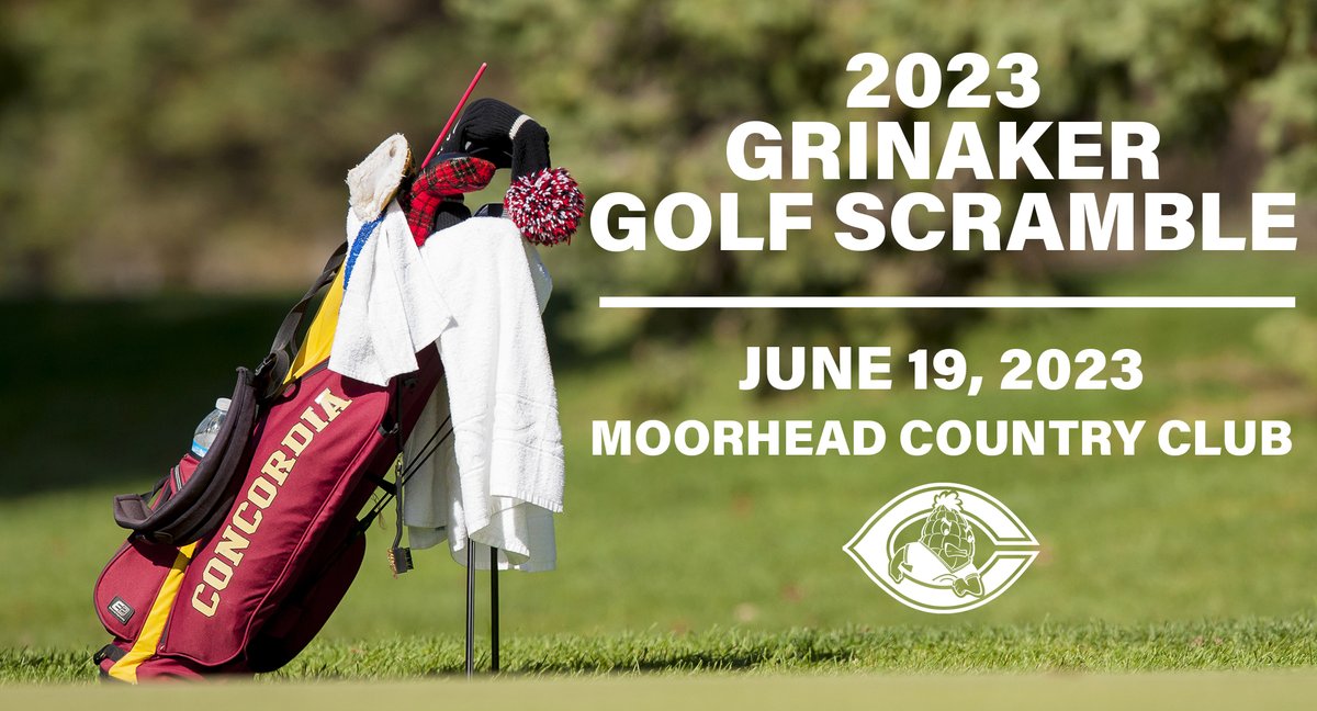 Where will you be in 2 weeks? Hopefully you will be on the fairways &amp; greens at the Moorhead CC playing in the annual Grinaker golf scramble to help the Cobber athletic department. Click on the link 4 more details &amp; to register. 

 Details &amp; Registration: bit.ly/43toDtb