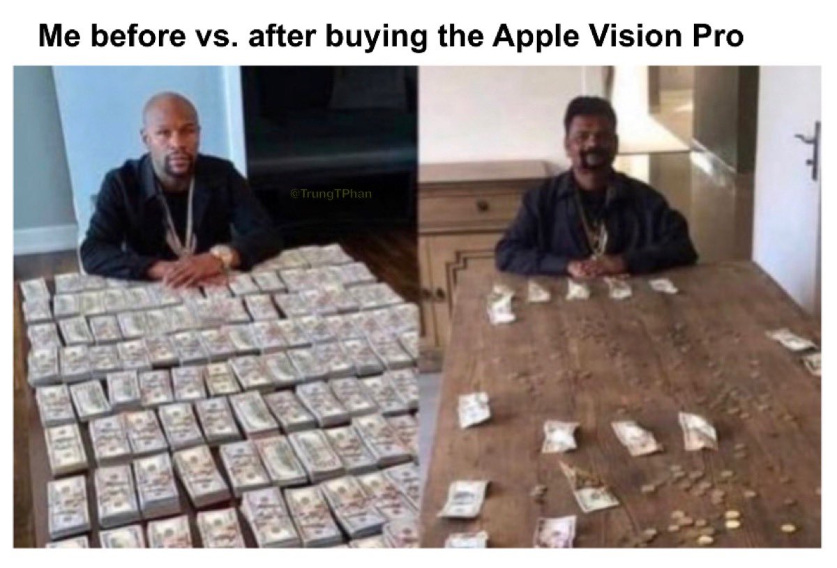 apple vision pro memes: From 'Black Mirror' references to empty bank  account memes, Apple Vision Pro worth $3,500 is talk of the town - The  Economic Times