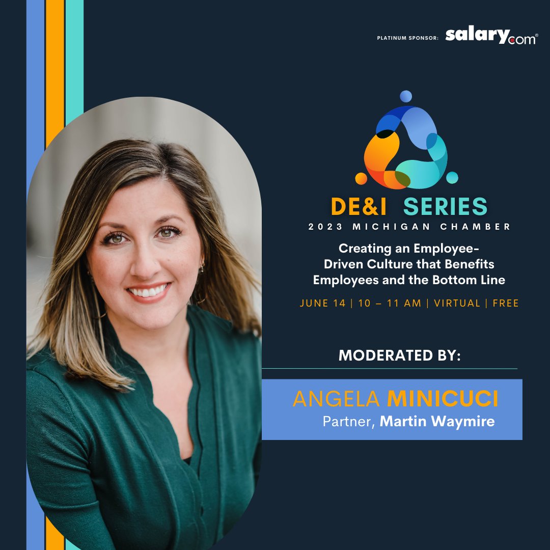 Bellwether_PR's tweet image. Join us next week for a panel moderated by MW Partner @Minicuci on creating an employee-driven culture that benefits employees and the bottom line, brought to you by @MIChamber.

Don’t miss out! Register for the free session here: michamber.com/dei/