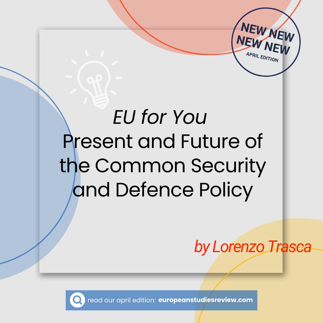 What’s the EU CSDP? 🤔
Lorenzo Trasca explains everything in the 'EU for You' section on page 49 ⬇
…peanstudiesreview.files.wordpress.com/2023/04/esr-15…