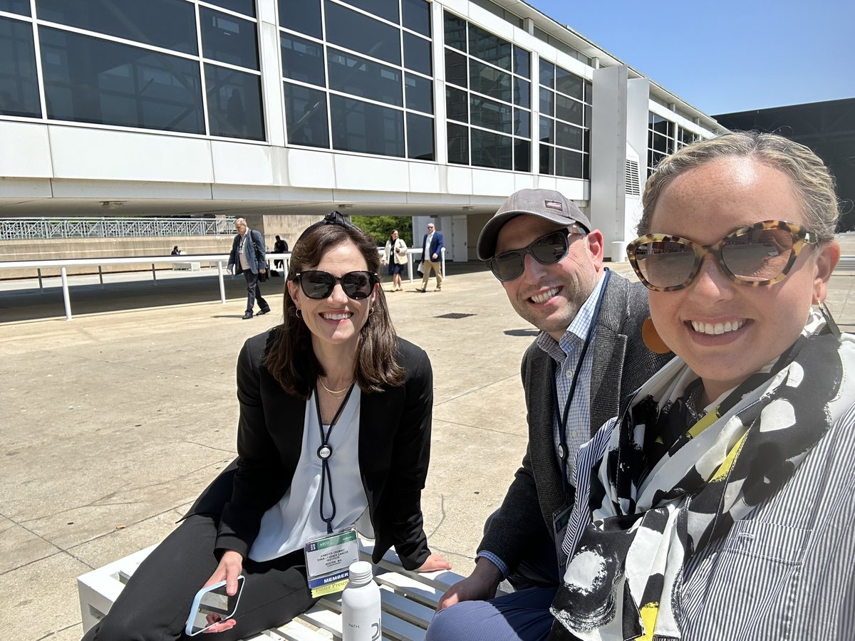 Best part about conferences is catching up with, and seeing friends do great things. @JenCrombieMD @DrKateLurain #ASCO23