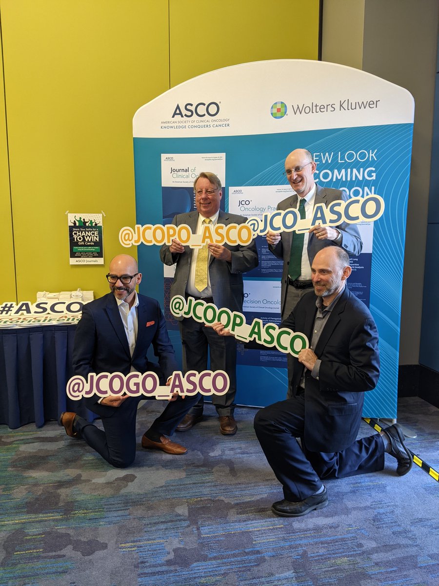 In the room where it happens! The Publications Lounge in S403b, that is. All the journal Editors in Chief at #ASCO23 . <a href="/JCO_ASCO/">Journal of Clinical Oncology</a> <a href="/JCOGO_ASCO/">JCO Global Oncology</a> <a href="/JCOOP_ASCO/">JCO Oncology Practice</a> <a href="/JCOPO_ASCO/">JCO Precision Oncology</a>